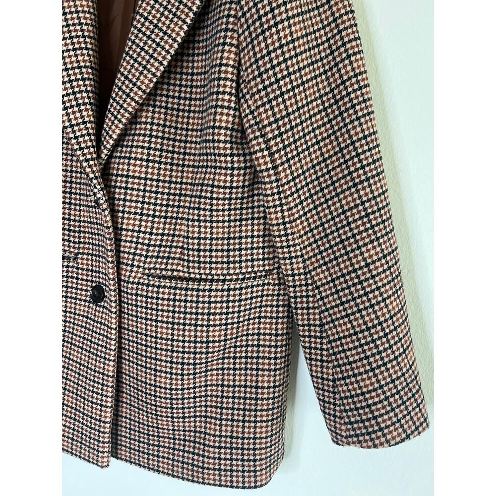 A&F Abercrombie & Fitch Plaid Houndstooth Blazer Jacket - Picture 5 of 16